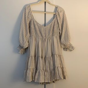 Smocked gingham dress